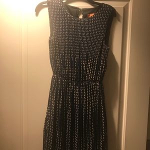 Navy pleated Dress